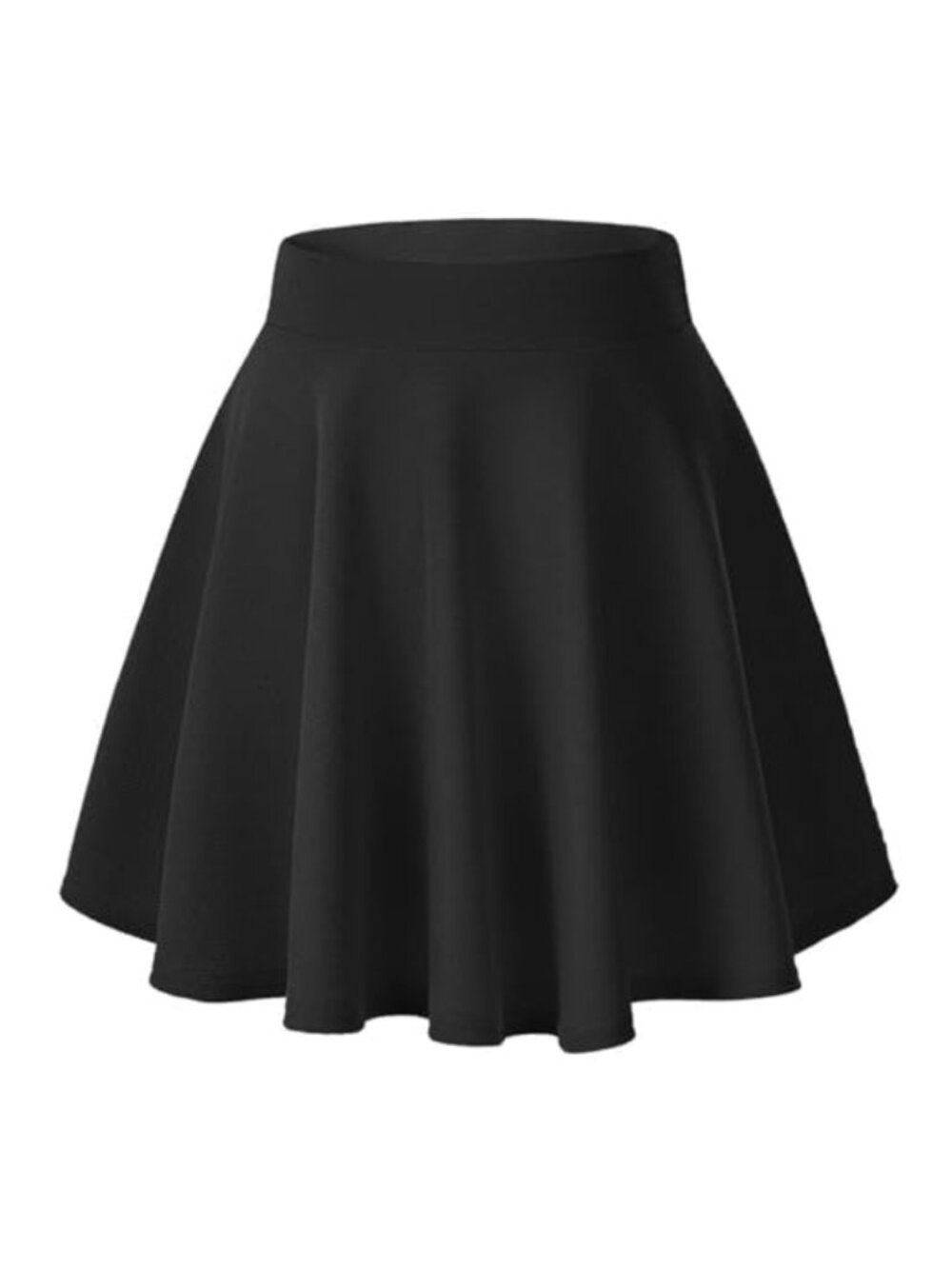 Women's Basic Versatile Stretchy Flared Casual Mini Skater Skirt